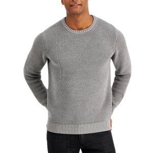 INC Mens Knit Long Sleeve Sweater Heather Gray XXL